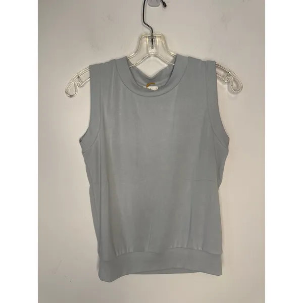 OGL Move Smoke Blue Sleeveless Turtleneck Ribbed Knit Top Size XS New NWT - Image 3