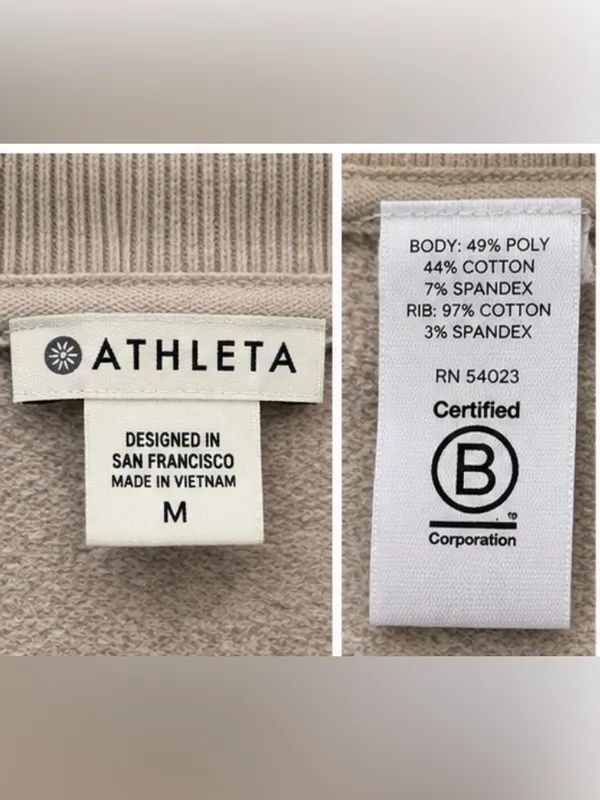 Athleta Camo Full Zip Hoodie Jacket Size Medium Thumbholes - Image 2