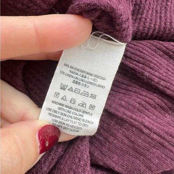 Free People Benedict Canyon Henley Maroon Flowy Tunic Size Xs - Image 12