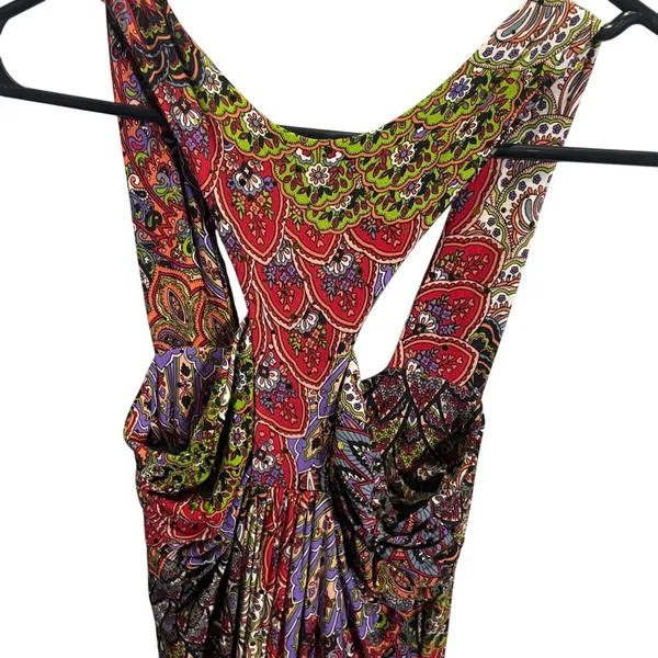 Unaluna XS Sleeveless Boho Maxi Dress Multicolor‎ Paisley Print USA - Image 2