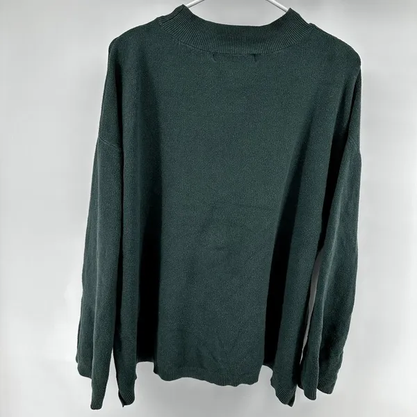 Free People Beach Around Town Sweater Trumpet Sleeve Mock Oversized Jaded M - Image 5