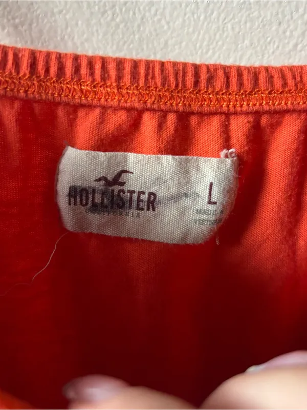 Y2K Hollister Bright Orange Tiered Spaghetti Strap Camisole - Image 3