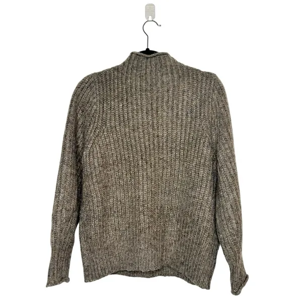 Madewell Loretto Mock Neck Sweater Women's Taupe Brown Size Small - Image 3