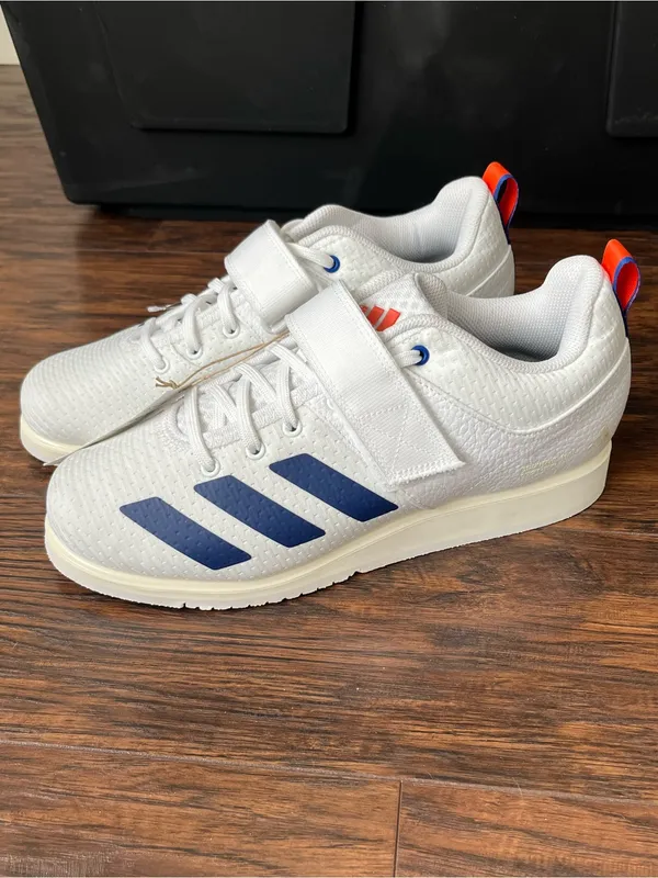 Adidas powerlift 5 weightlifting shoes white blue NEW 8.5 - Image 6