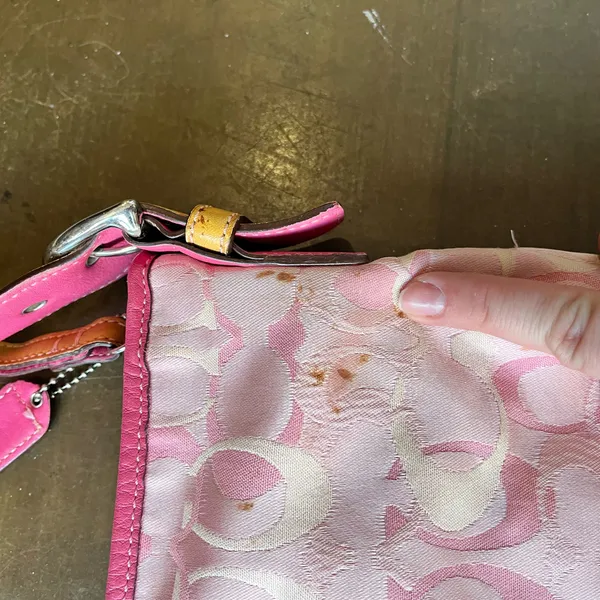 Vintage Coach Y2K Hobo Pink Optic Signature Large Soho Shoulder Bag 1851 From JP - Image 11