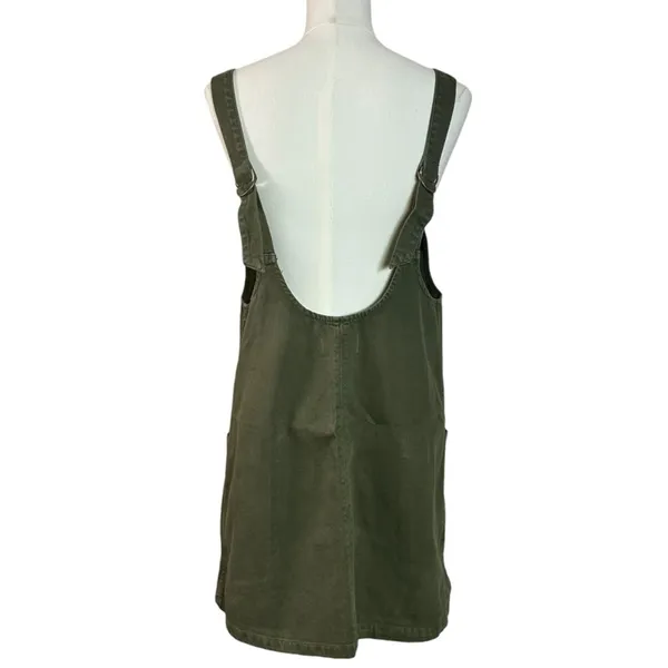 Free People High Roller Skirtall Dress in Moss Stone Army Green Size Large NWT - Image 8