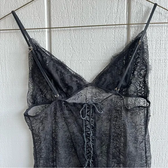 Victoria’s Secret Dream Angels Black Lace‎ Up Back Slip M - Image 7