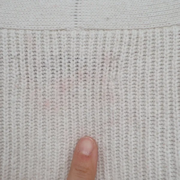 LOFT Womens Ribbed Open Front Cardigan Sweater Cream Ivory Cotton Wool Blend M - Image 6