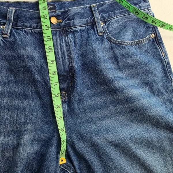 J. Crew 90s‎ Vintage Baggy Jeans Medium Wash Wide Leg Denim CL228 Womens 35 - Image 7
