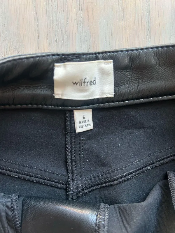 Aritzia Wilfred Leather Pants Melina - Image 3