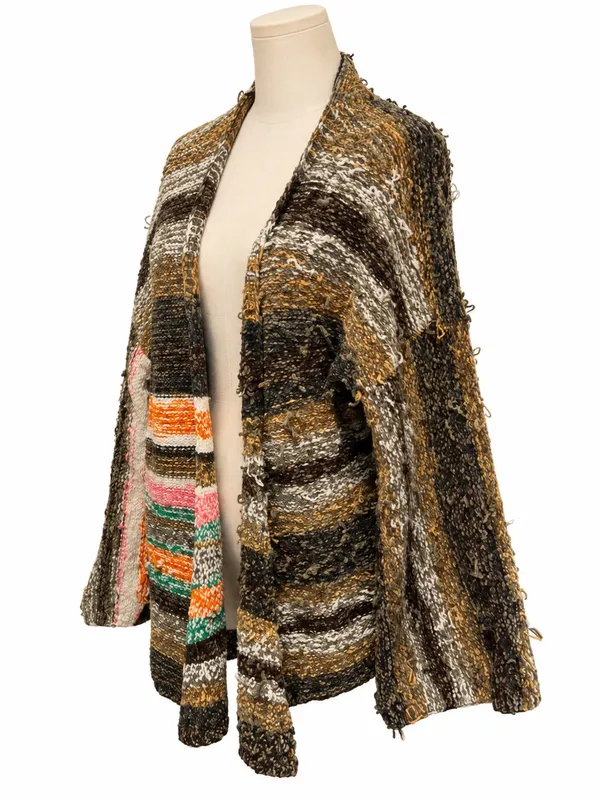 POL Distressed Oversized Open-Front Cardigan Sweater – Size Small - Image 2