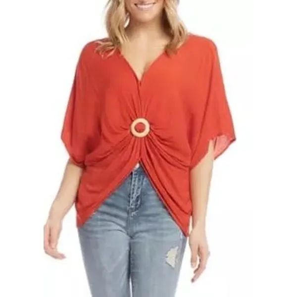 Women's karen Kane Rattan Buckle Twist Top - Image 6