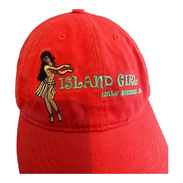 Island Girl Gulf Shores Alabama Jacobson Hat Cap Pink Strapback Adjustable‎ - Image 5