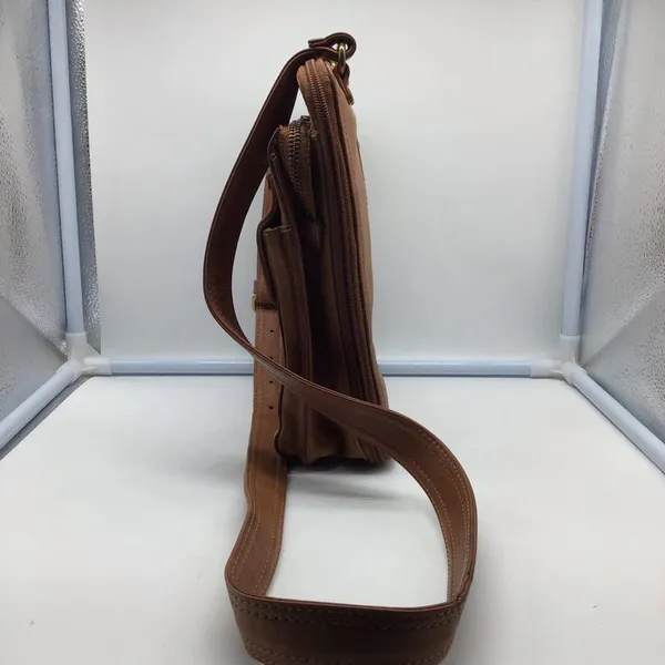 FOSSIL genuine brown leather crossbody bag ZB 8944 - Image 9