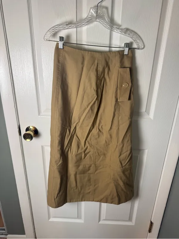 Farm Rio Brown Yoked Midi Skirt XS - Image 6