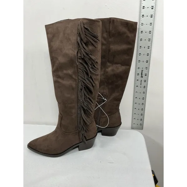 Universal Threads Womans New Patsy Knee High Western Style Boots Sz 9 Chocolate - Image 2