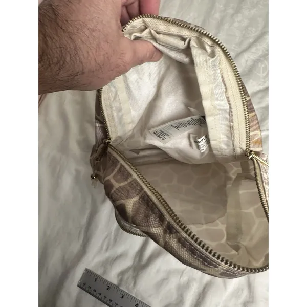 Jansport Mini Animal Print Sample Backpack Rare Cheetah Print Gold And Cream - Image 16