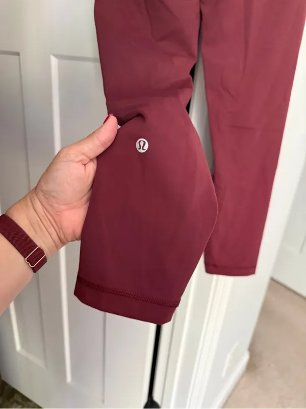Lululemon Wunder Train High-Rise Crop 23" Mulled Wine Red - Image 3