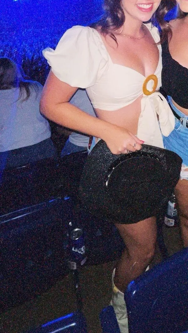cropped tie up top Tan - Image 3
