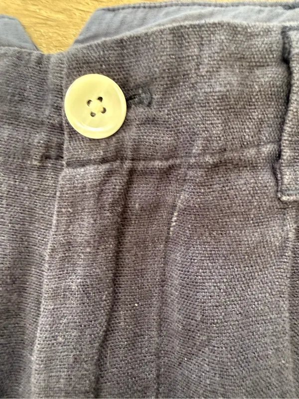 ALEX‎ MILL Linen Straight-Leg Trousers in navy size 2 - Image 9