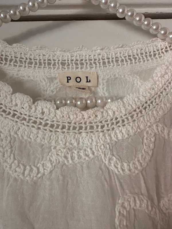 Pol White Embroidered Cotton Top - Image 7