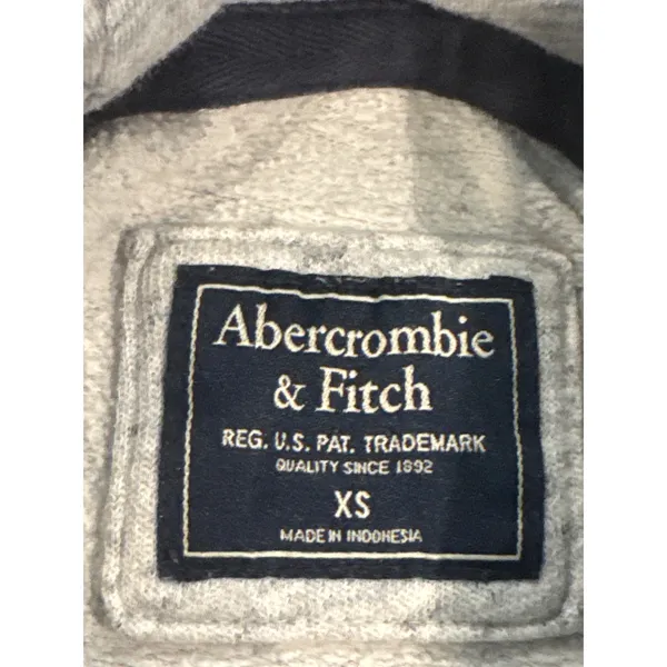Abercrombie & Fitch Co. Womens‎ XS Hoodie Sweatshirt Pullover Gray Blue - Image 4