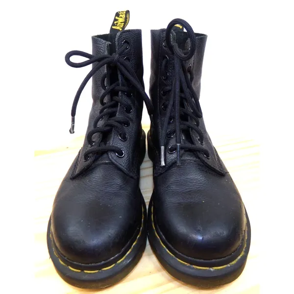 Dr Martens 1460 Pascal Boots Womens Black Size 7 Pebbled Leather Lace Up Combat - Image 2