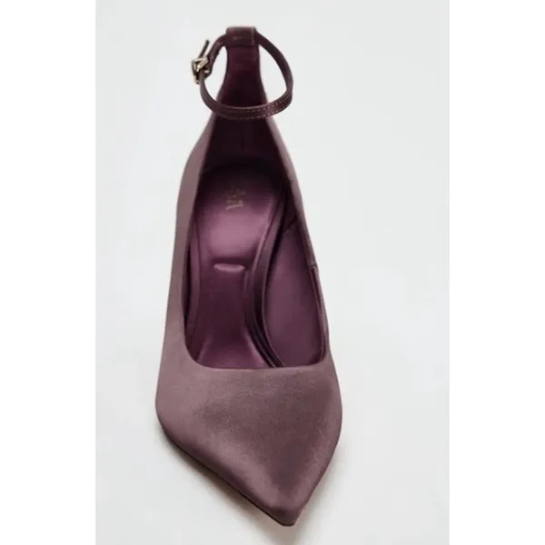 Zara 2252/410 Satin Effect Pumps Pink Womens Size 9 40 - Image 2