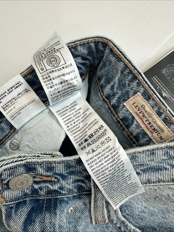 Levi's NWT Baggy Dad Barrel Jeans with Crystal Embellishment Dazzle Me, 25 x 32 - Image 12