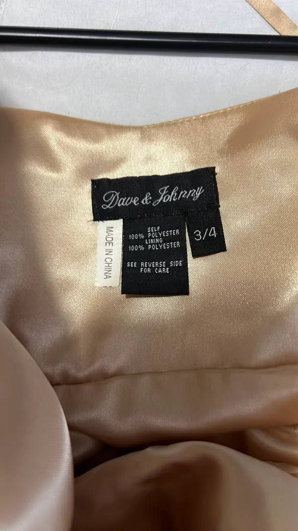 Mini Homecoming Dress Tan Size 2 - Image 9