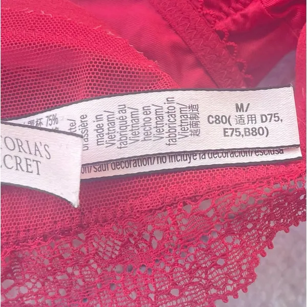 Victorias Secret red lace bralette - Image 7