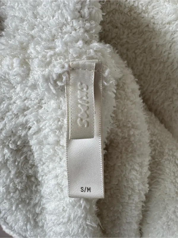 Skims Women’s Off White Ivory Teddy Bouclé Sherpa High Neck Fleece Size S/M - Image 2