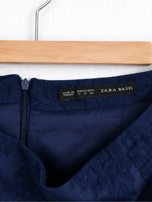 Zara Navy Mini Skirt - Image 7