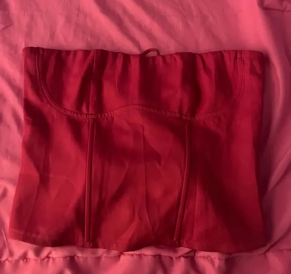 Edikted red Corset Top - Image 2
