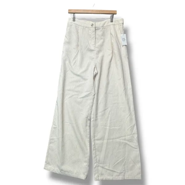 And Now This Corduroy Ivory Wide Leg Pants Sz 14 Minimalist Boho Scandi Academia - Image 2