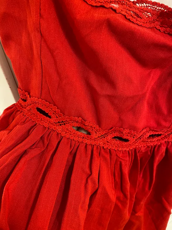 Showpo Red Linen Dress - Image 4