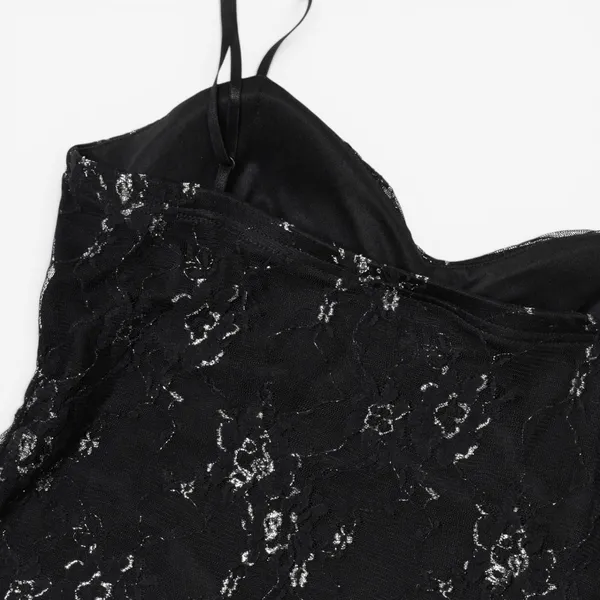 CANDIE’S Vintage Y2K Black Goth Grunge Floral Lace Corset Top - Image 6