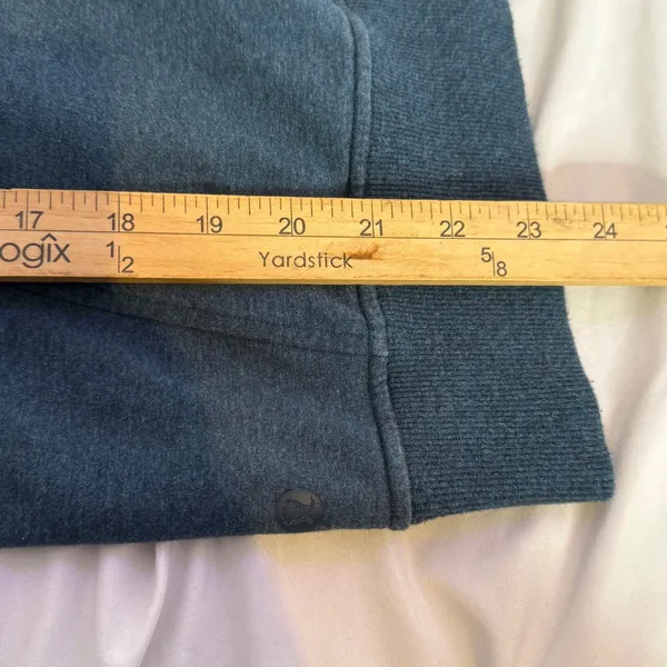 Lululemon‎ Scuba Crewneck Sweatshirt Heathered Pullover Size 4 W3CB2S Teal - Image 5