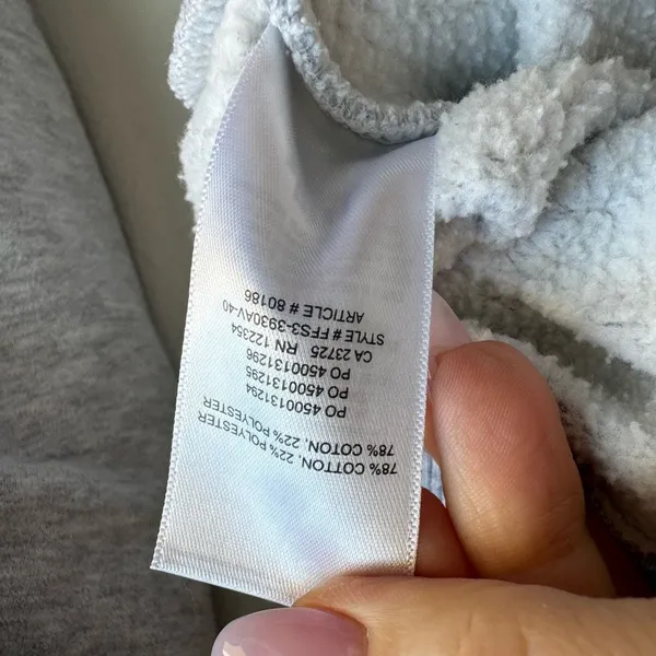 Aritzia Tna Cozy Fleece Boyfriend High Altitude Club Crew Sweatshirt Size Small - Image 6