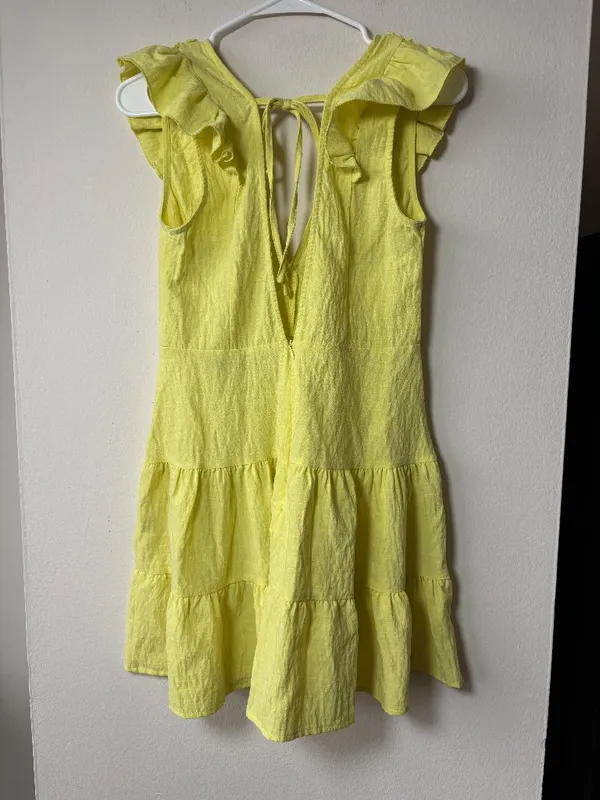 Double Crazy Yellow Mini Dress - Image 2