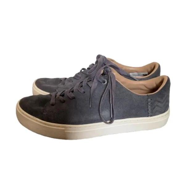 TOMS Lenox Suede Low‎ Top Sneakers Charcoal Grey Womens Size 7.5 Casual Shoes - Image 3