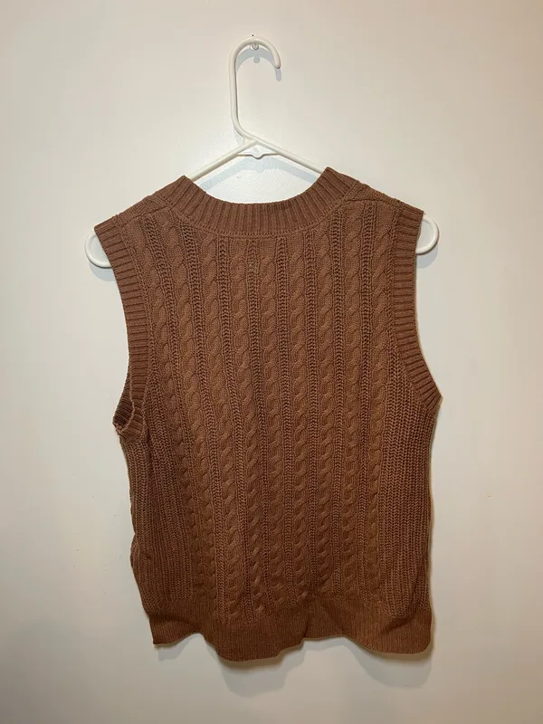 Josie's Boutique Fall Brown Sweater Vest - Image 4