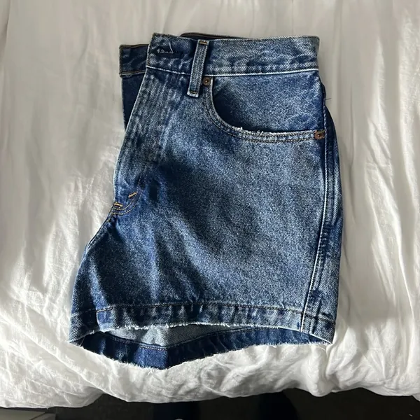 Abercrombie & Fitch Dark Blue Denim Jean Shorts - Image 3
