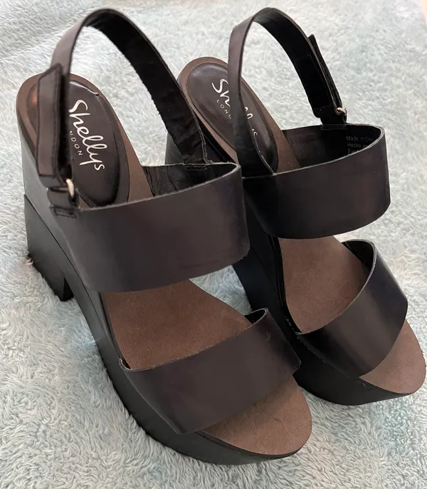 Shelly’s London Black Platform Sandals - Image 2