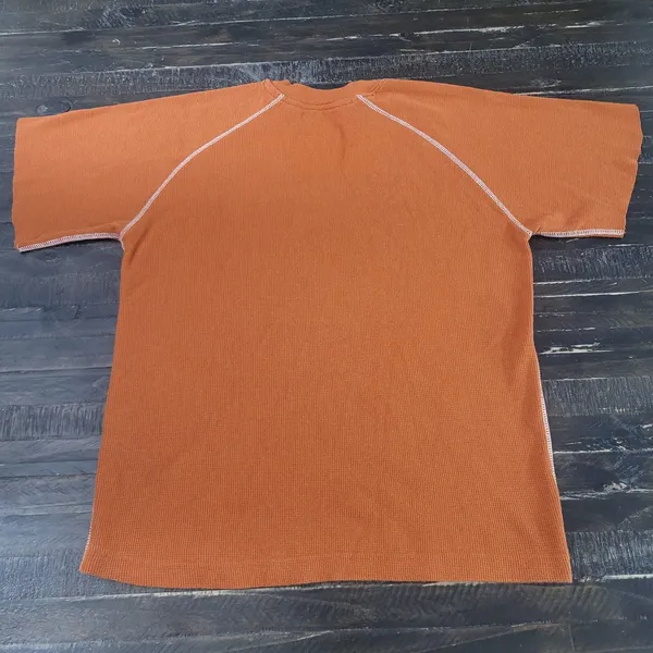 Texas Longhorns Burnt Orange Thermal Shirt White V-Notch Neckline Women's Medium - Image 3