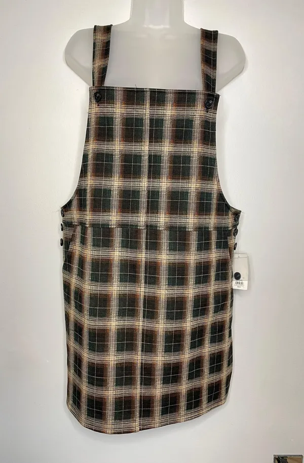 SO Juniors' ® Button Strap Plaid Pinafore Dress - Image 2