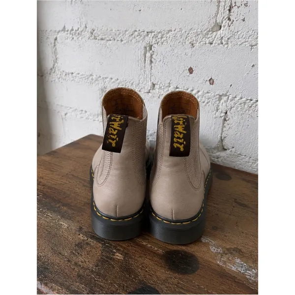 Dr. Martens 2976 Chelsea Boots Taupe Leather Gore Elastic Sz 5 - Image 6