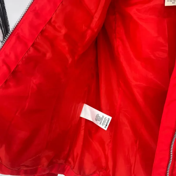 Eddie Bauer 550 Down Puffer Jacket Womens M Red Fur Hood Winter Ski Coat - Image 5