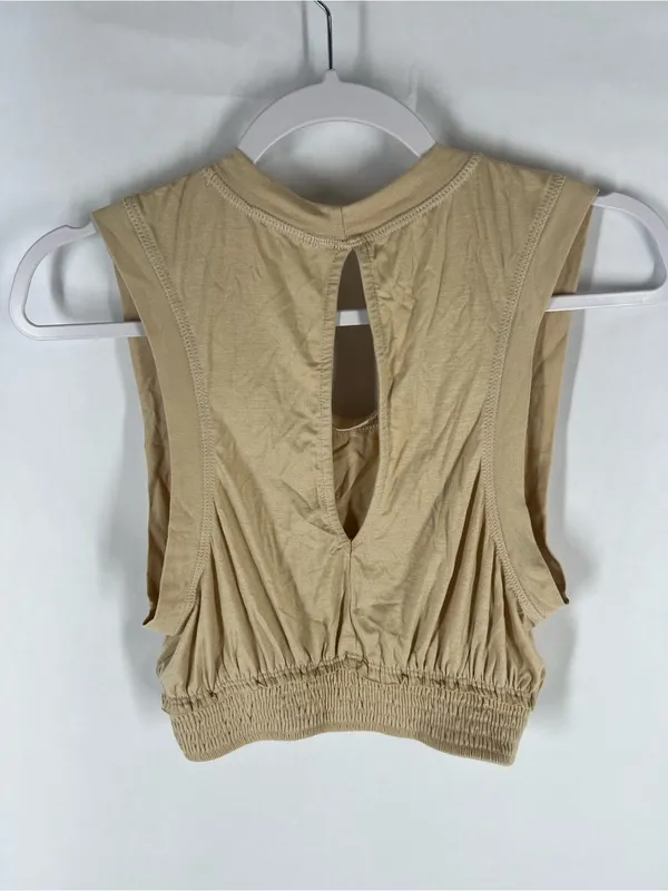 Free People FP Beach Morningside Crop Top Sable Sand Size L NWT - Image 4