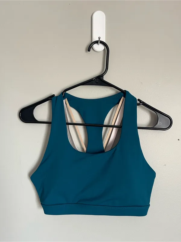 FABLETICS Teal Racerback Sports Bra Sz S - Image 6